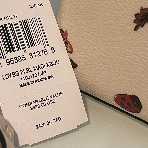 NWT Coach Handbag Madi Crossbody With Ladybug Floral Print Gold. Retail $400. - Picture 6 of 13